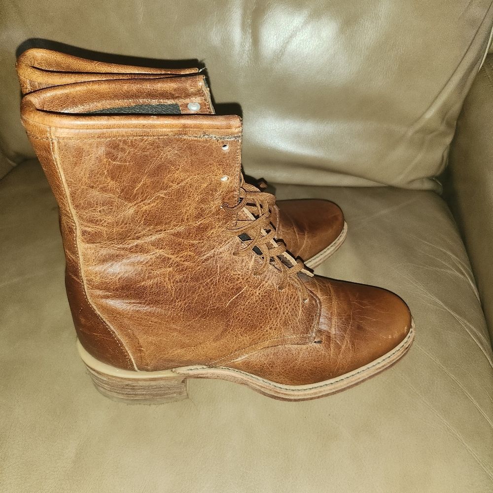 Vintage Code West womens leather lace up calf boots size 7